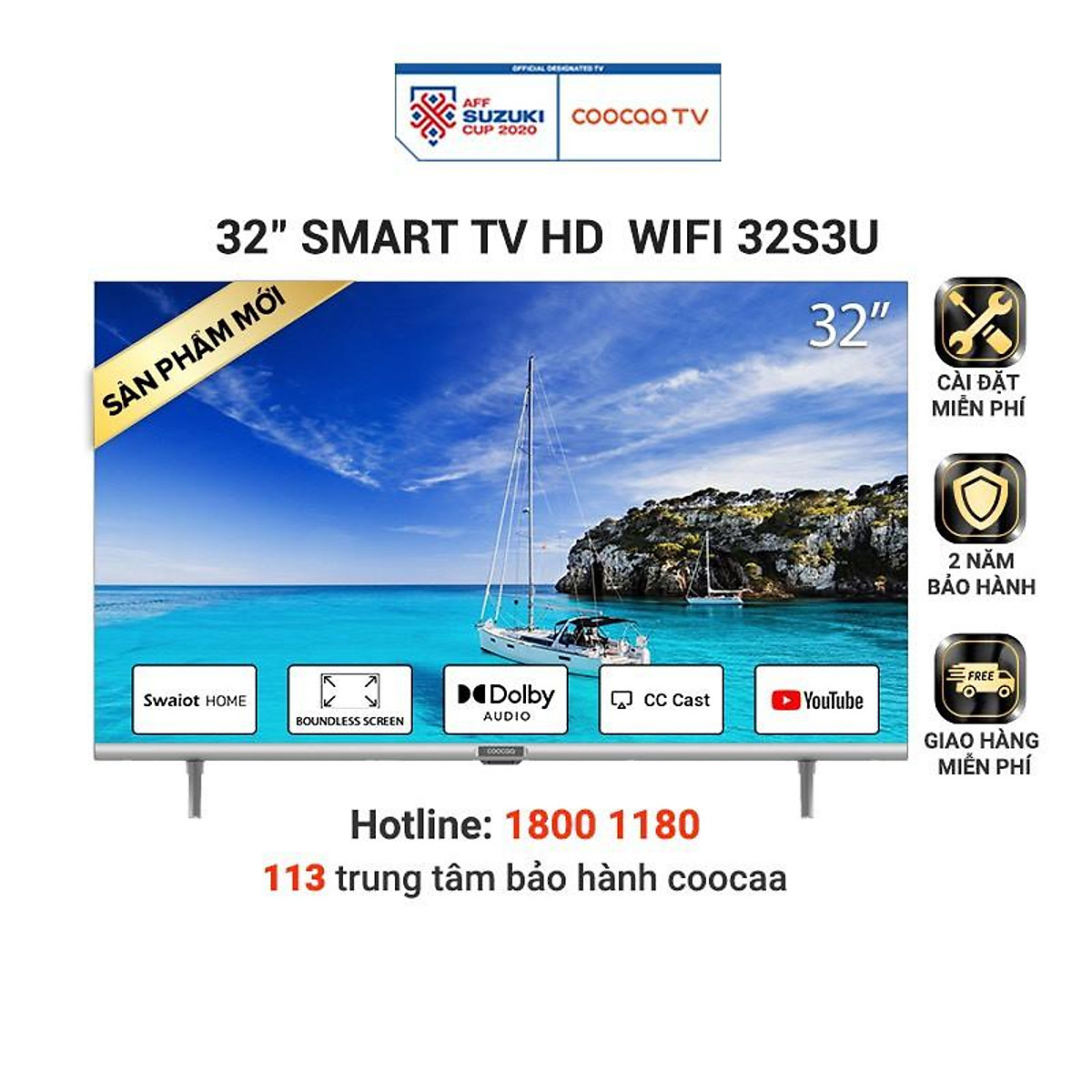Smart TV HD Coocaa 32 Inch 32S3U
